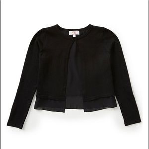 XL GB Girls Cardigan Shrug Sweater Black NWT